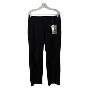 L.L. Bean Vista Trekking Pant Women’s 8 Black Cargo Roll Up Hiking 280426